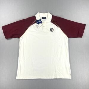 NWT Vintage Y2K Florida State University White/Maroon Polo Mens Size L Vantage